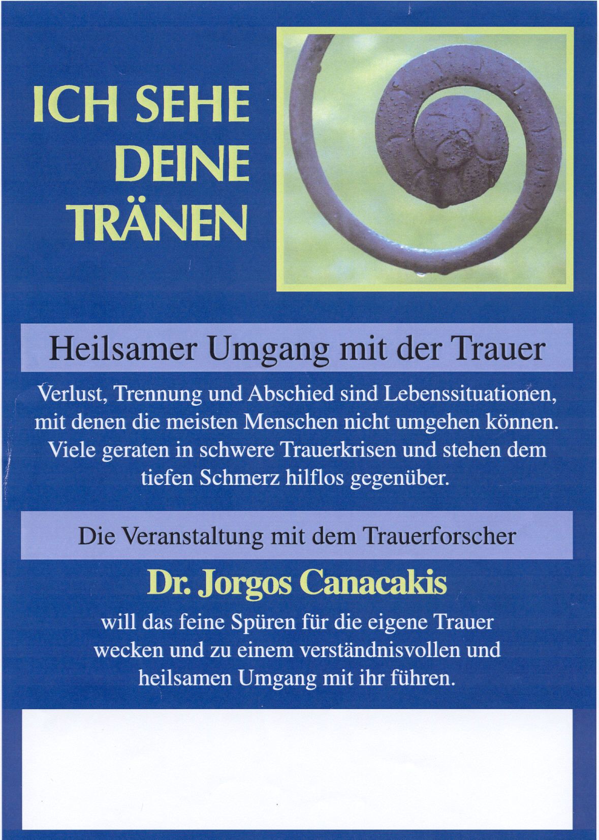 Veranstaltung mit Jorgos Canacakis in Darmstadt