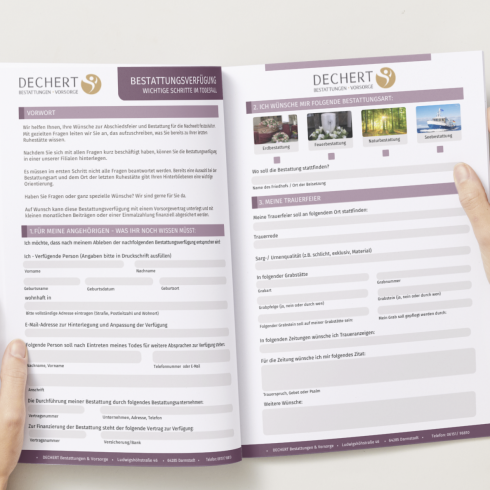 DECHERT Bestattungen Bestattungsverfügung